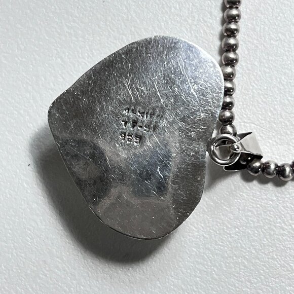 Sterling Silver Large Puffed Heart Pendant Necklace - Picture 7 of 11